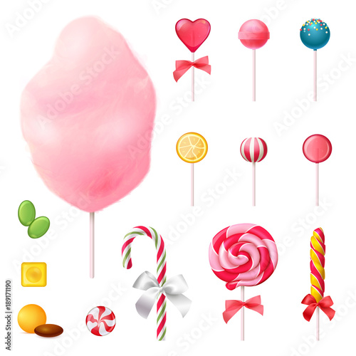 Sweets Realistic Icons Set