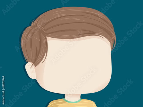 Kid Boy Face Background Illustration