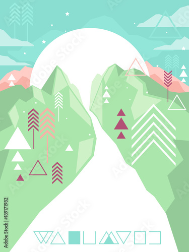 Wallpaper Mural Wanderlust Road Design Background Illustration Torontodigital.ca