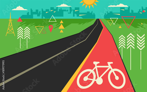 Bike Lane Design Illustration