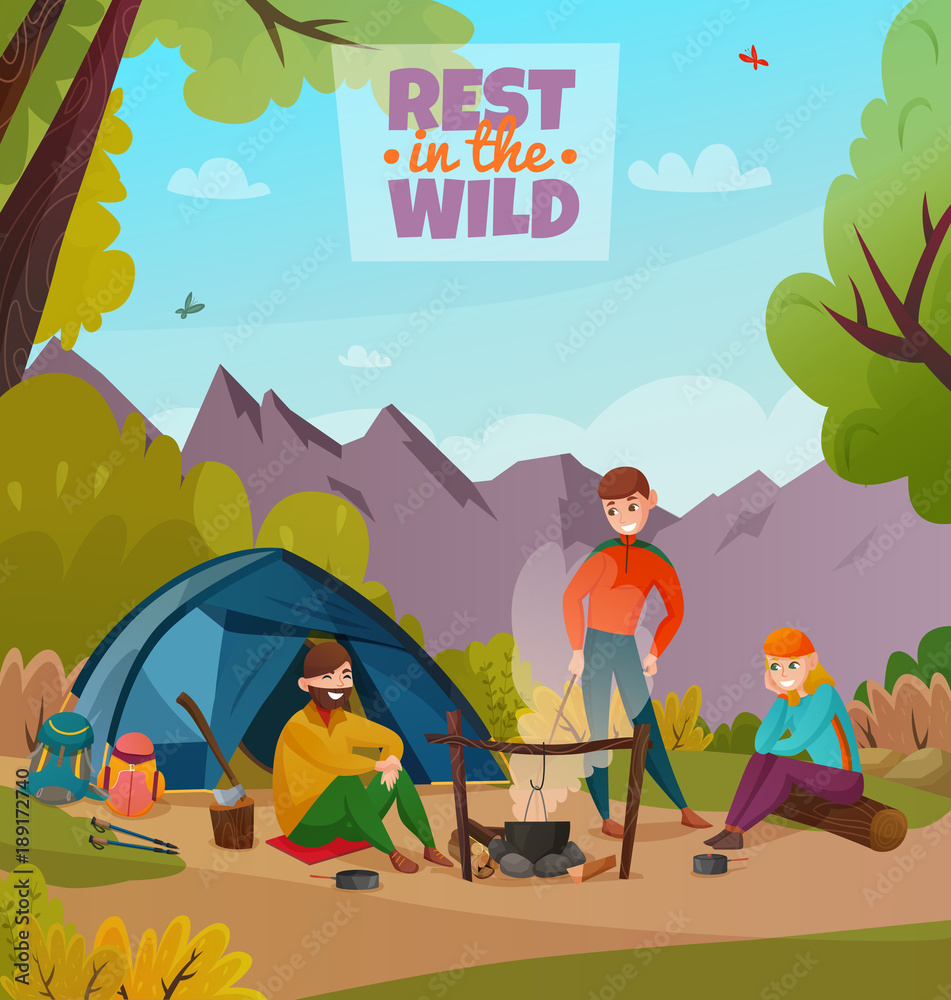 Rest Halt Camping Composition Rest Halt Camping Composition