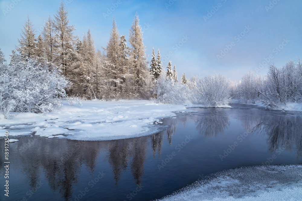 Winter landscape in South Yakutia, Russia Winter landscape in South Yakutia, Russia