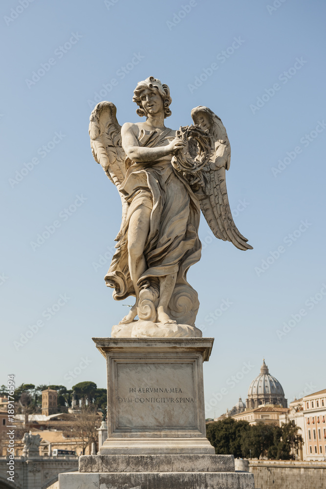 Engel mit Dornenkrone, Engelsbrücke, Rom, Italien