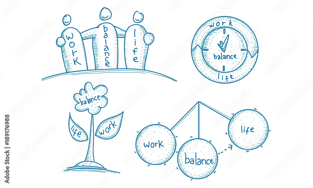 Work Life Balance Template Set Work Life Balance Template Set