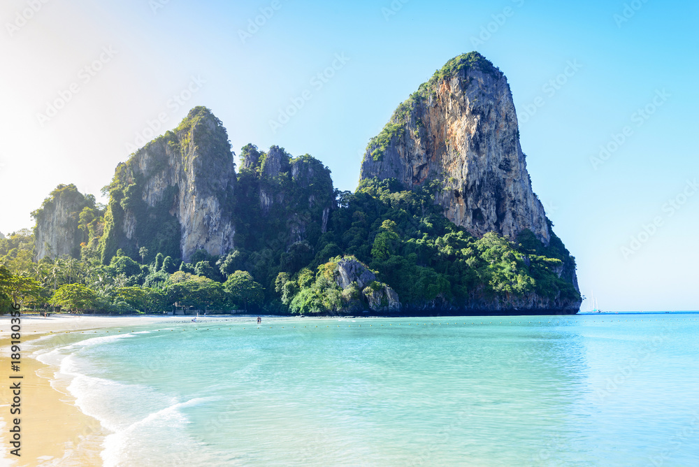 Landscape of Thailand. Located in Railay Beach, Krabi, Thailand.