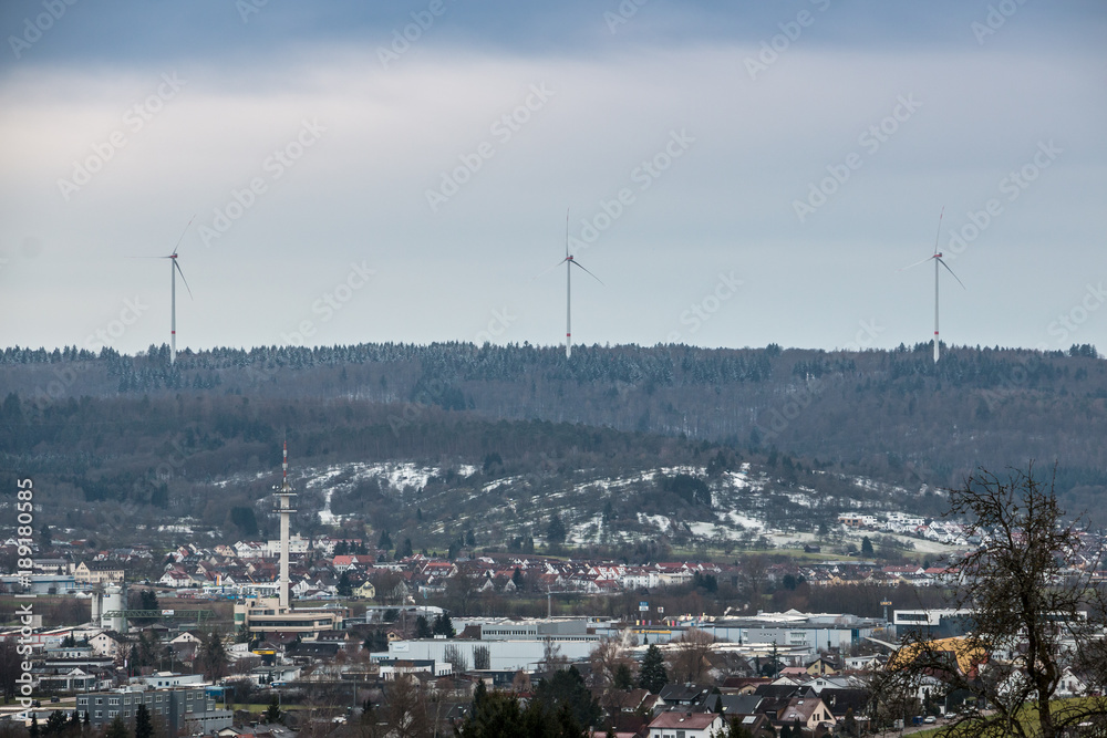 Wind power near the village