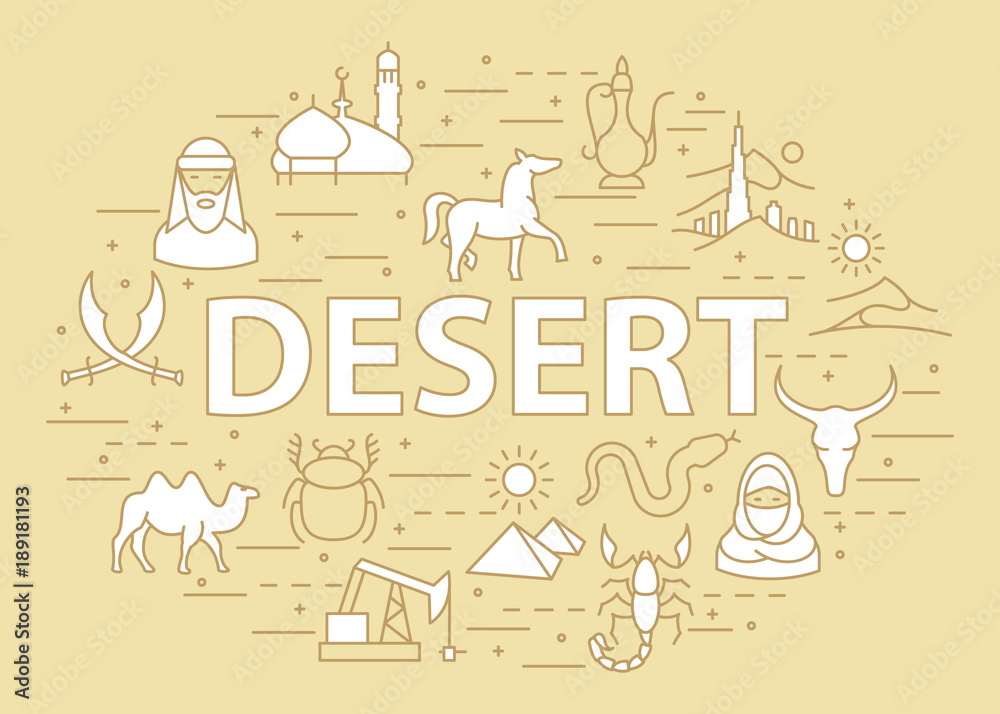 Linear desert template