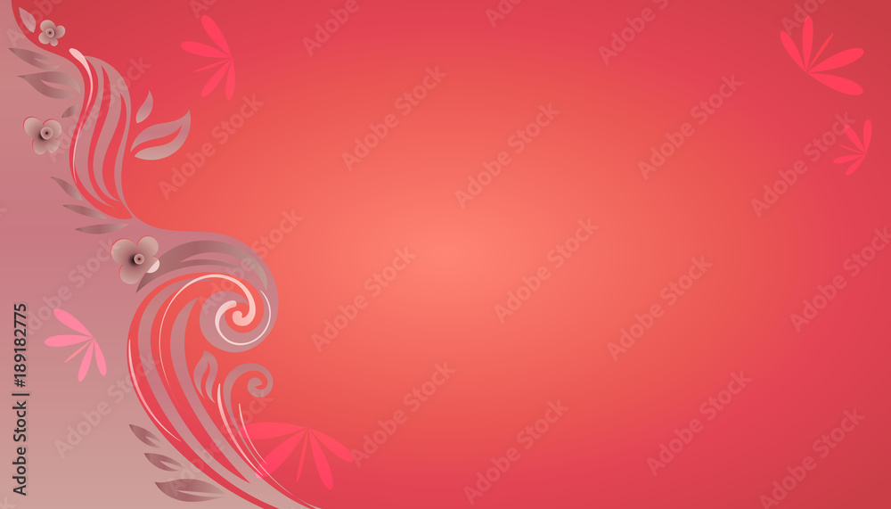 abstract vector background with flowers