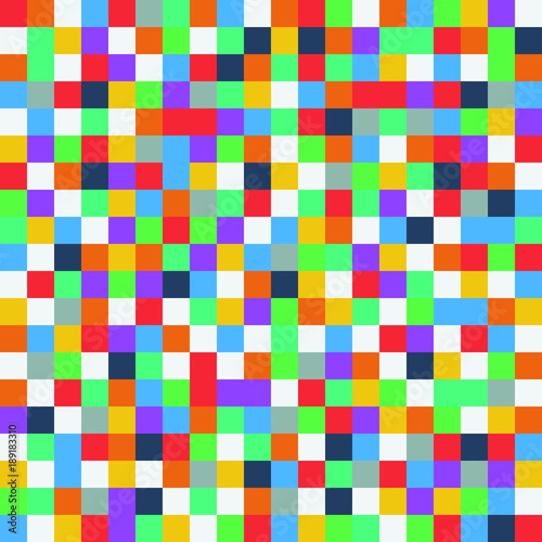 Seamless gemetric abstract pixel pattern flat UI colors vector illustration © Konstantin