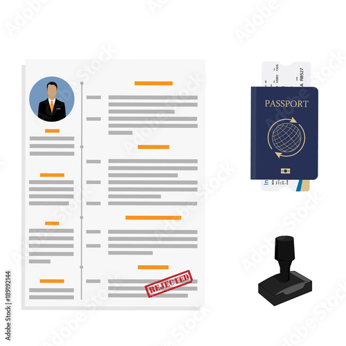Visa approved vector