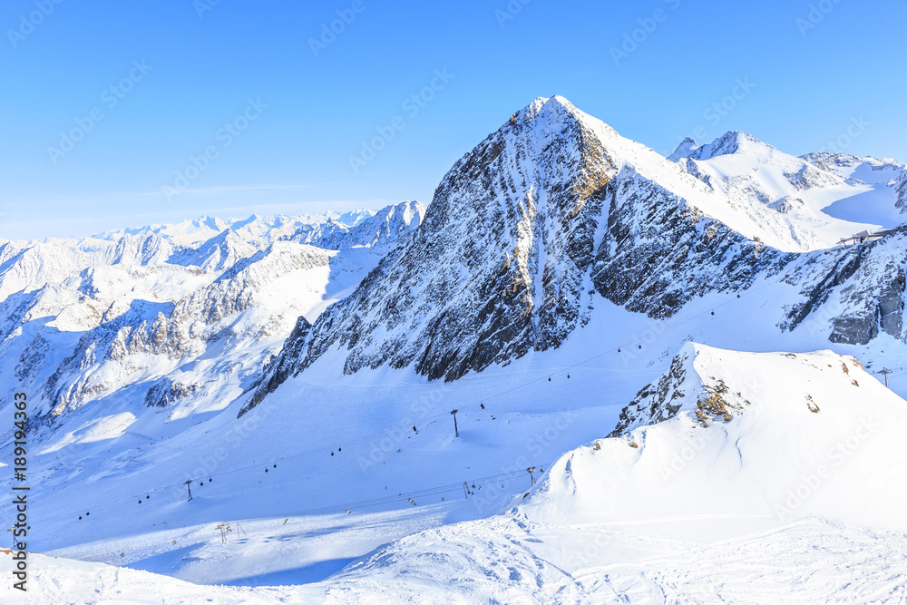 Ski resort on Stubai Glacier in Tyrol, Austria Ski resort on Stubai Glacier in Tyrol, Austria