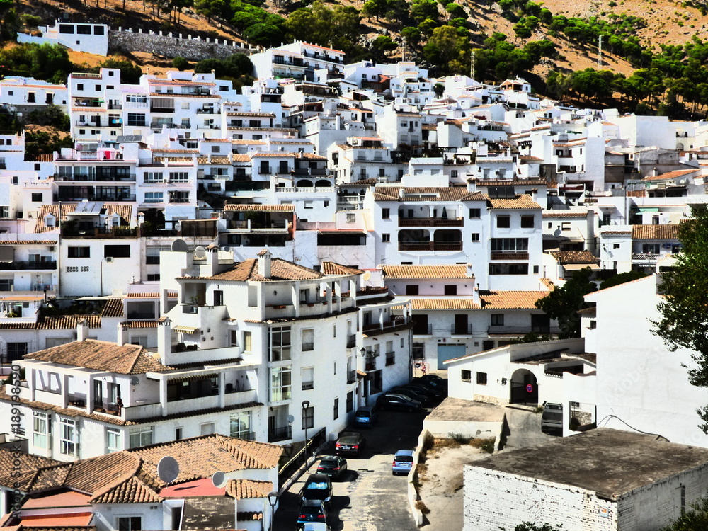 Fototapeta premium Mijas, pueblo andaluz de la provincia de Málaga (Andalucia, España) en la Costa del Sol