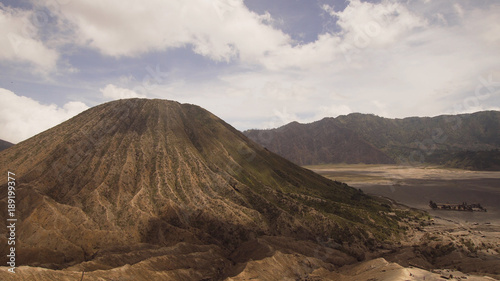Volcano in the mountains in East Jawa, Indonesia.Volcano crater,Tengger Semeru National Park.