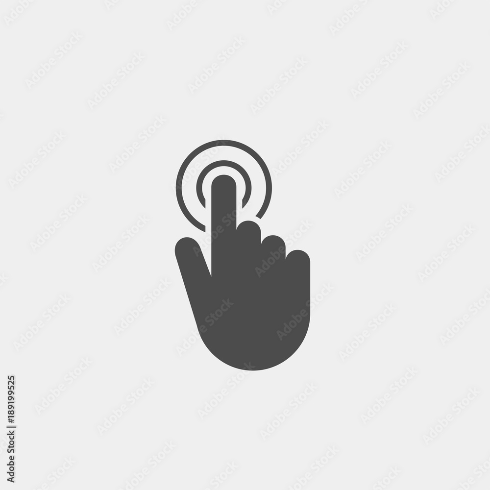 Click here flat vector icon Click here flat vector icon