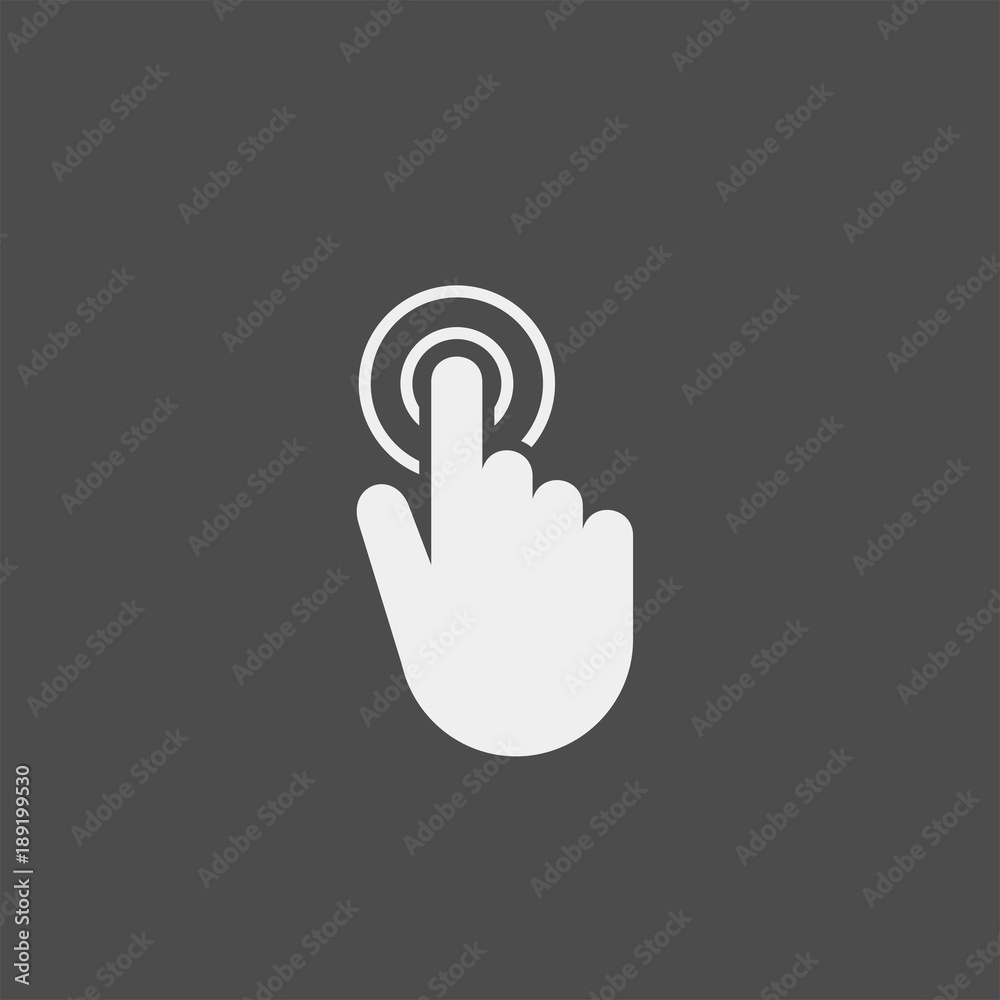 Click here flat vector icon Click here flat vector icon