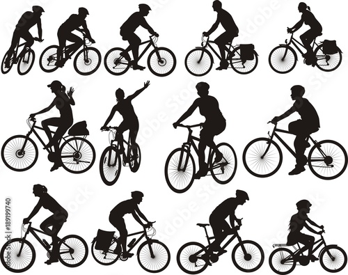 bike silhouettes - cycling icon