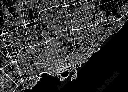 vector map of the city of Toronto, Canada photo