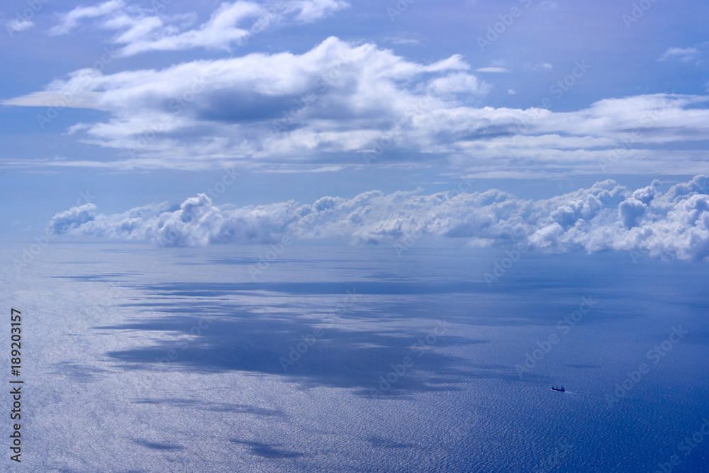 Beautiful aerial view of the islands from the plane Beautiful aerial view of the islands from the plane