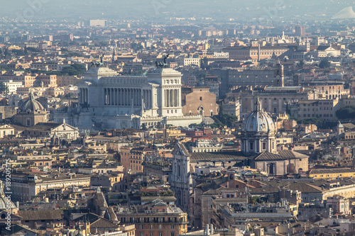 Panorama view of Rome from Saint Peter Cathedrale