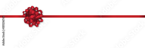 Geschenkkarte mit Rosette - Banner - Panorama