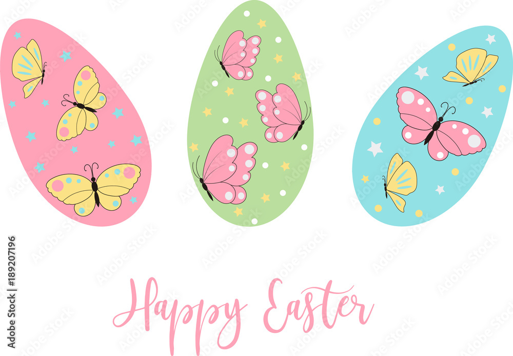 Easter eggs icons. Vector illustration.Easter holidays design on white background. Easter eggs with different texture Easter eggs icons. Vector illustration.Easter holidays design on white background. Easter eggs with different texture