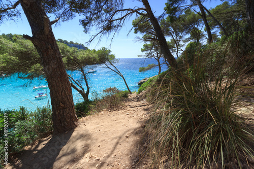 plage de trebalùger, Minorque, île baleares, espagne photo