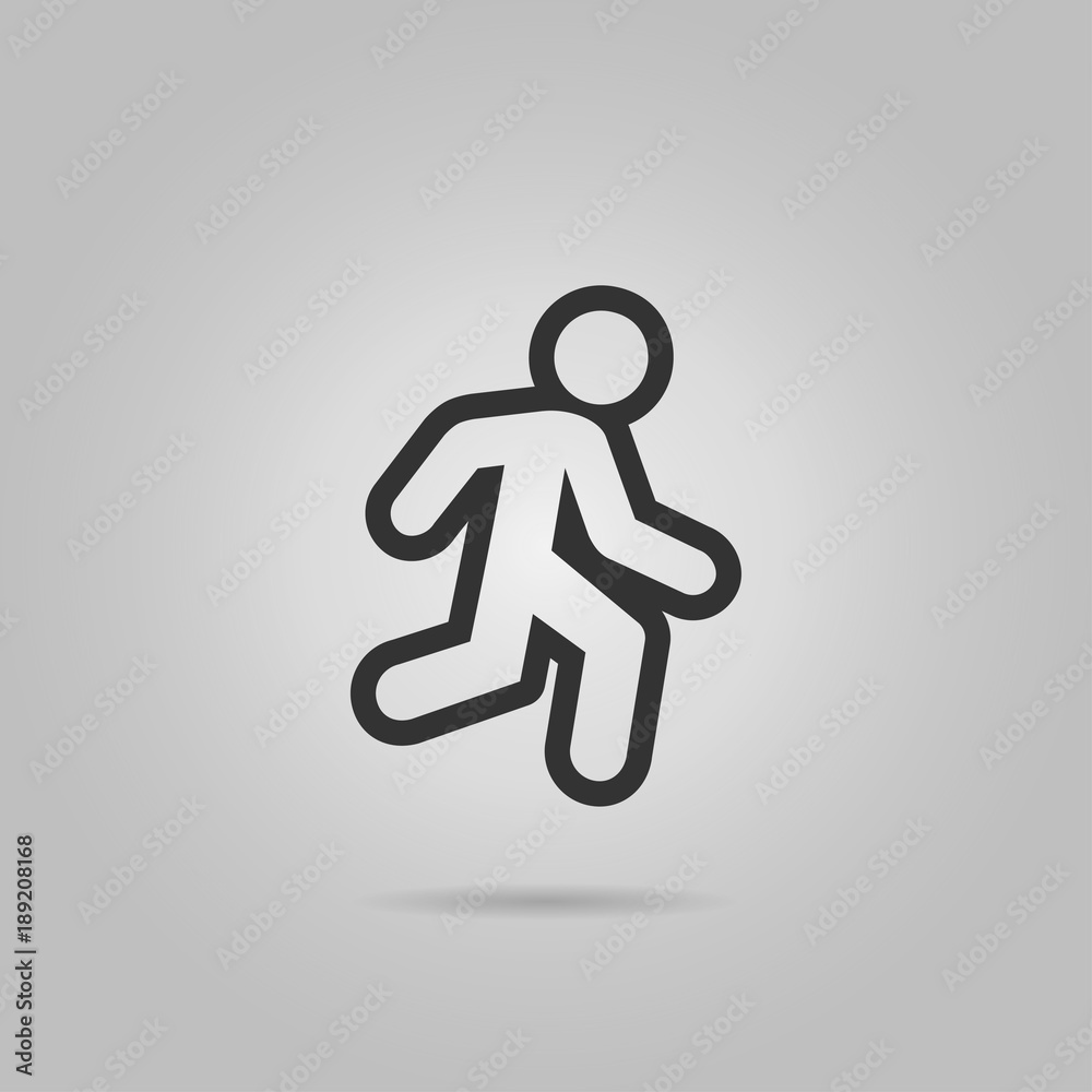 Running man icon isolated on white background, Vector art. Running man icon isolated on white background, Vector art.