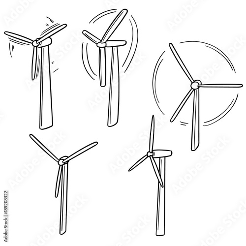 vector set of wind turbine