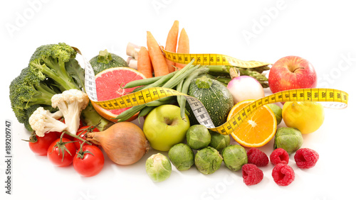 fruit and vegetable  tape measure