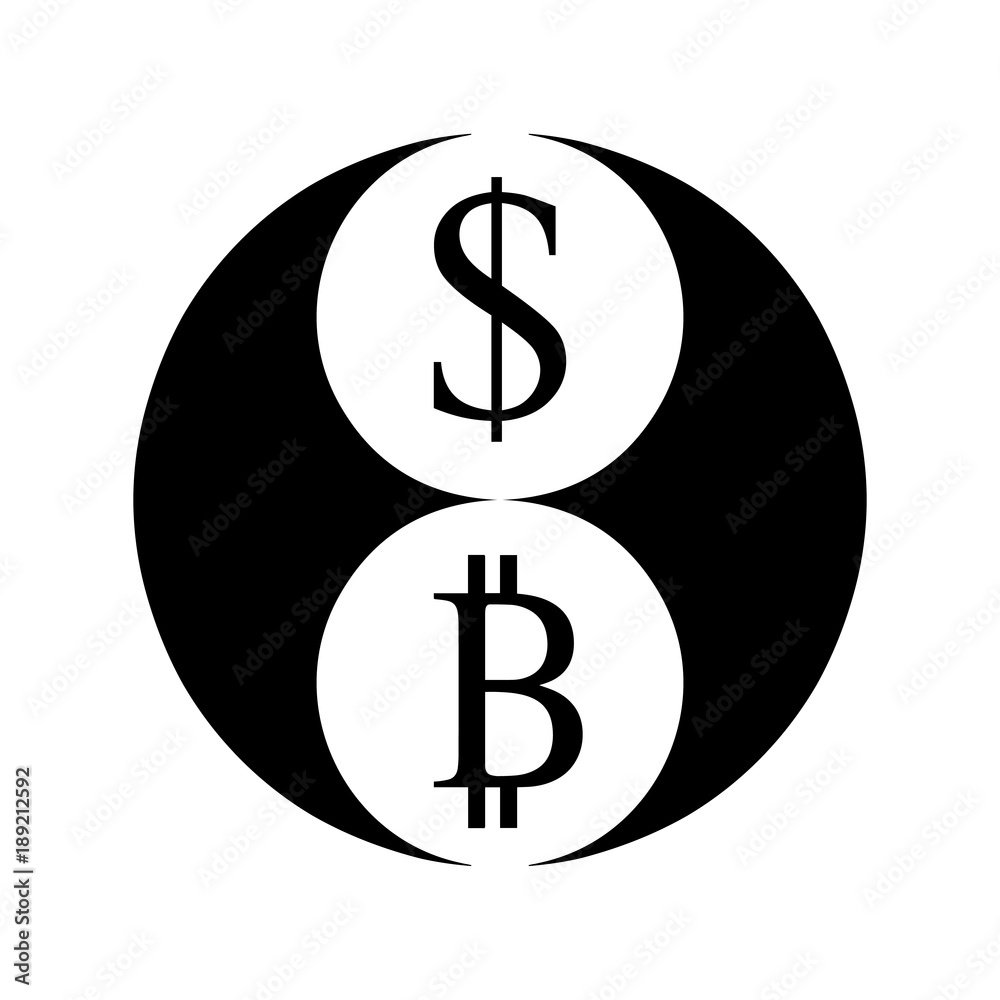 Bitcion, Cryptocurrency, Currency Dollar exchange with Bitcion symbol Bitcion, Cryptocurrency, Currency Dollar exchange with Bitcion symbol