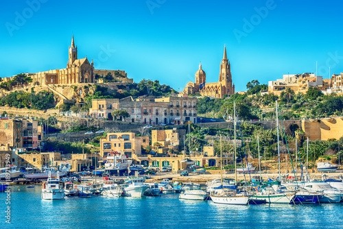 Malta: Mgarr, a harbour town in Gozo island, Mediterranean Sea photo