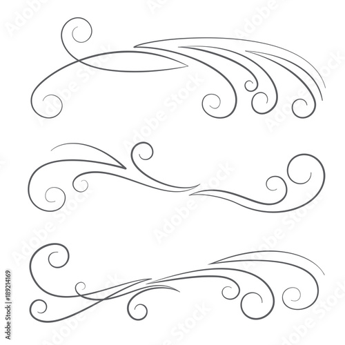 Ornamente Pinselstrich floral