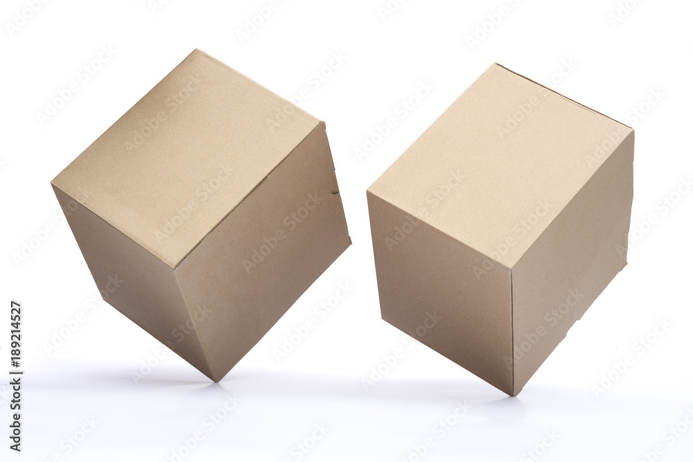 Par de cajas de carton Stock Photo | Adobe Stock