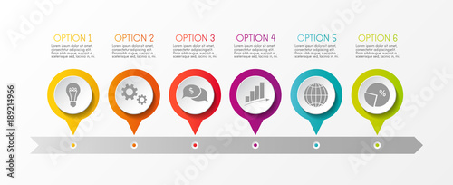 Timeline infographic - layout of company milestone. Vector.
