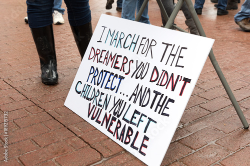 Signs from the Women's March January 2018 in Lansing, Michigan photo