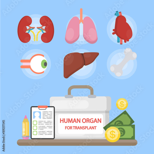 Human organs for transplant.