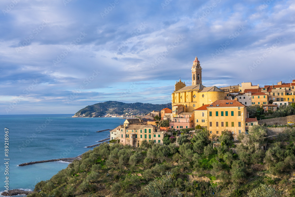 Cervo - medieval hilltop town located on Ligurian coast, province of Imperia, Liguria, Italy