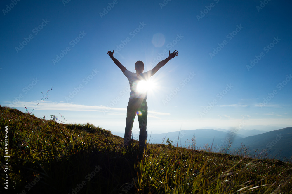 The man enjoying freedom