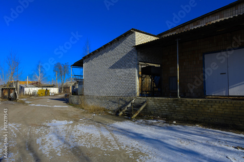 Premises of a destroyed and plundered milk production plant. The raiders seized the factory. Vandalism. Ukraine, January 2018.