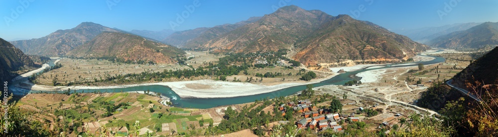 Tamakoshi Nadi river in Nepalese himalayas