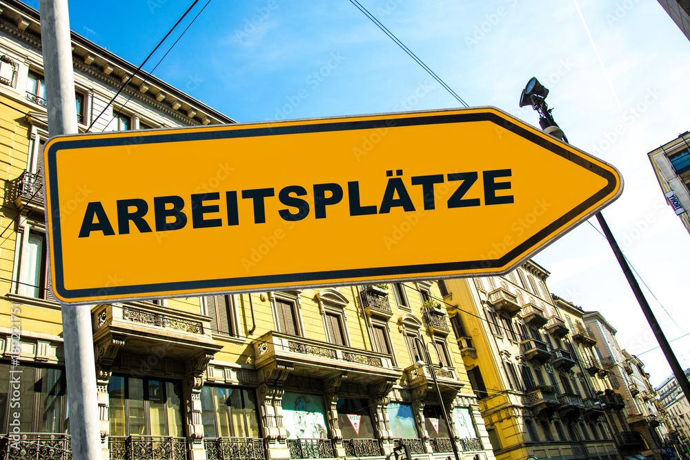 Obraz premium Schild 285 - Arbeitsplätze