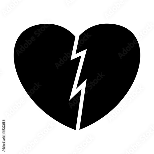 broken heart black