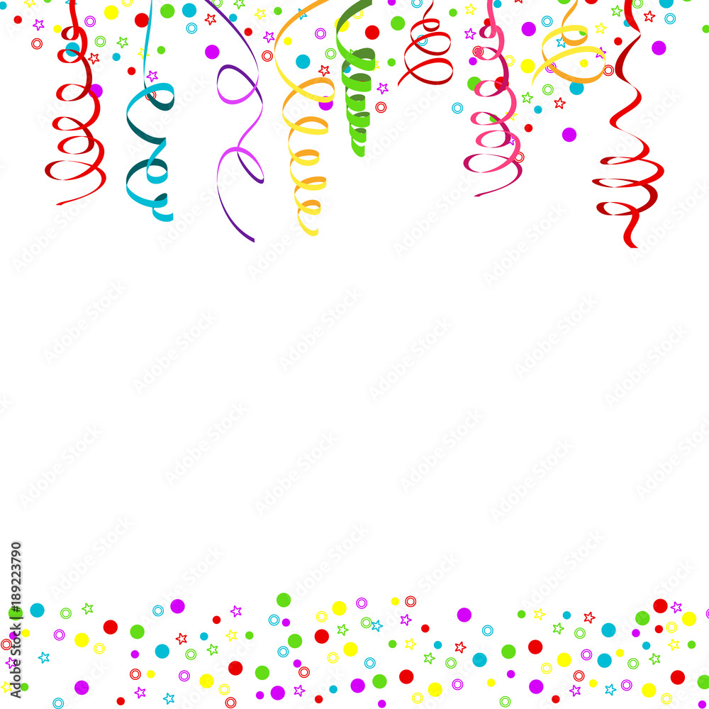 Obraz premium confetti serpentine white