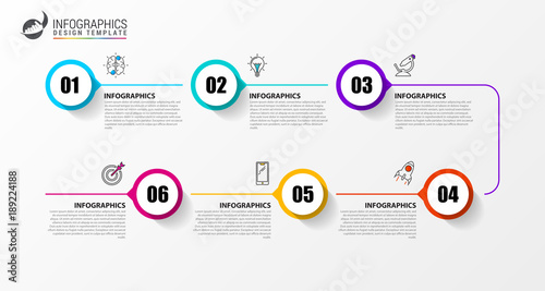 Timeline infographic template. Modern design for diagram