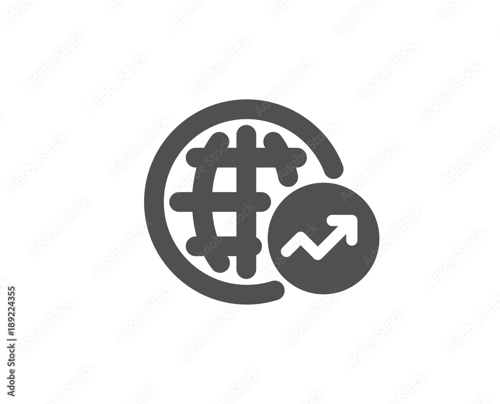 World Statistics simple icon. Report chart or Sales growth sign. Data Analysis graph symbol. Quality design elements. Classic style. Vector World Statistics simple icon. Report chart or Sales growth sign. Data Analysis graph symbol. Quality design elements. Classic style. Vector
