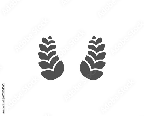 Laurel wreath simple icon. Reward symbol. Winner award sign. Quality design elements. Classic style. Vector