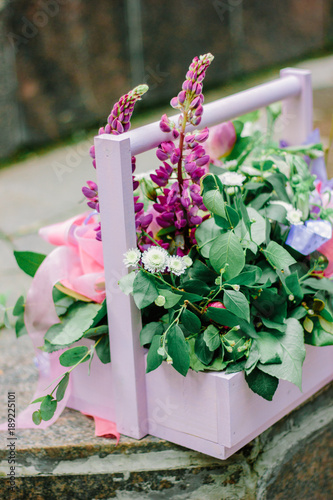 Beautiful flowers in a purp...