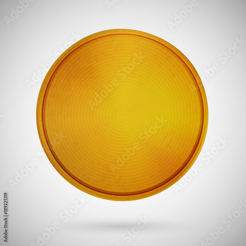 Blank Medal Metallic Template Gold