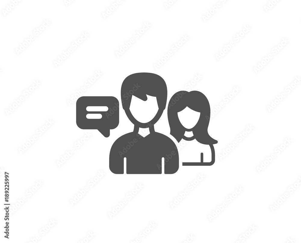 People talking simple icon. Conversation sign. Communication speech bubbles symbol. Quality design elements. Classic style. Vector People talking simple icon. Conversation sign. Communication speech bubbles symbol. Quality design elements. Classic style. Vector
