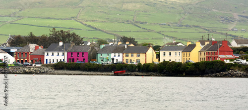 Houses of Portmagee , Ireland at the Atlantic ocean  photo